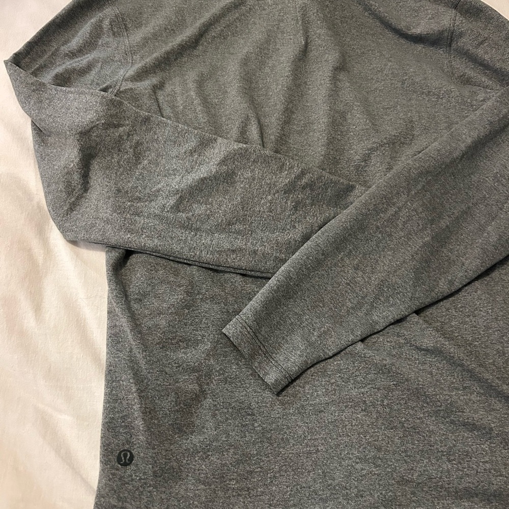 lululemon Men's gray long sleeve polo